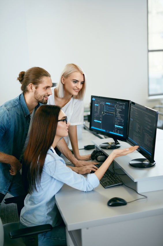 Programmers in office