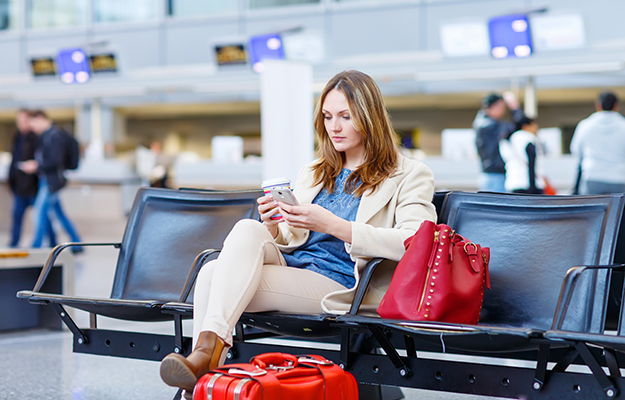 Woman in airport